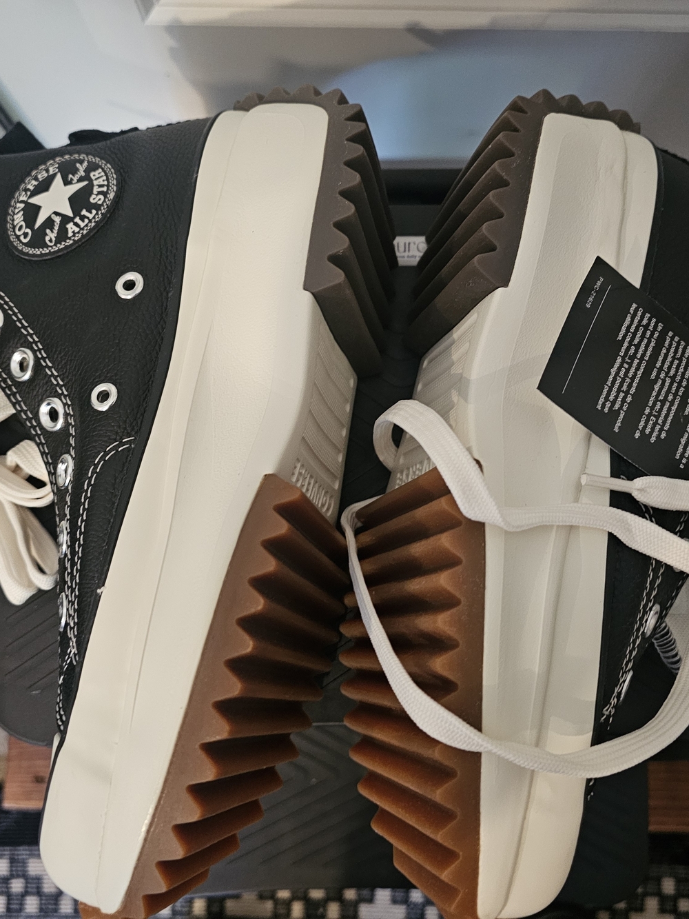 Converse Black and White High-Top Sneakers - Picture 2 of 2